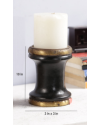 Black Solid Wood Candle Holder